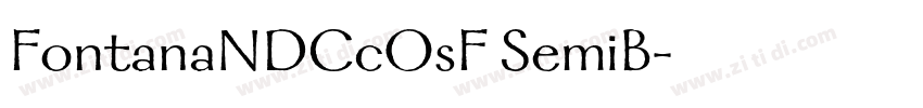 FontanaNDCcOsF SemiB字体转换